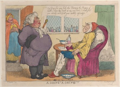 Ein Gehen! Ein Gehen!!!, [1809], neu aufgelegt 1813 von Thomas Rowlandson