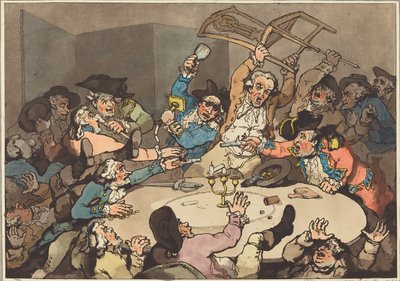 Ein Aufruhr an einem Hazardtisch von Thomas Rowlandson