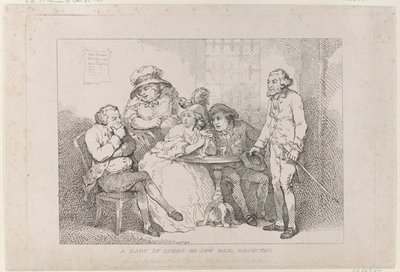 Eine Dame im Limbo, oder Jüdische Kaution abgelehnt von Thomas Rowlandson