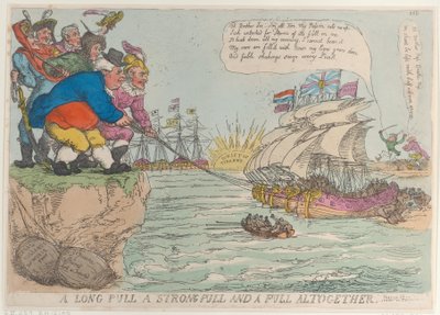 Ein langer Zug, ein starker Zug und ein Zug zusammen, 25. November 1813 von Thomas Rowlandson