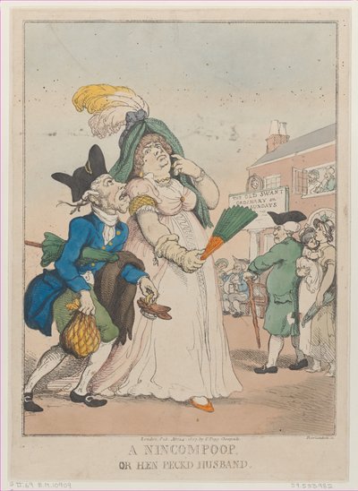 Ein Dummkopf oder ein unterdrückter Ehemann, 24. April 1807 von Thomas Rowlandson