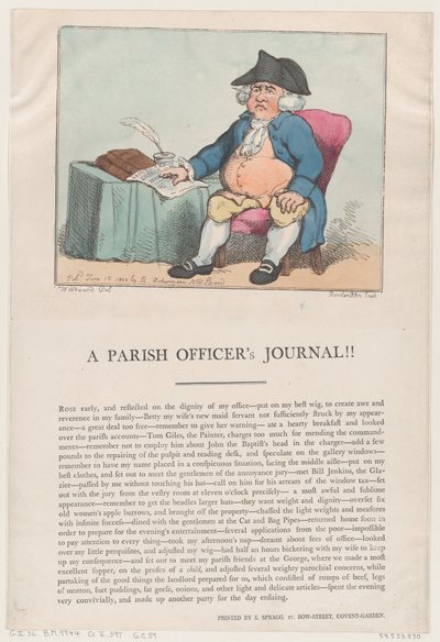 Das Tagebuch eines Gemeindebeamten!! von Thomas Rowlandson