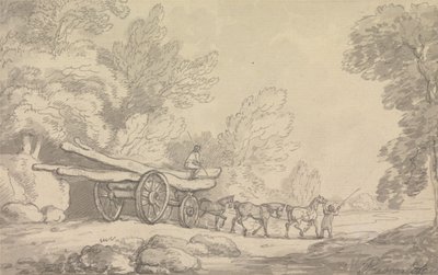 Ein Holzfuhrwerk von Thomas Rowlandson