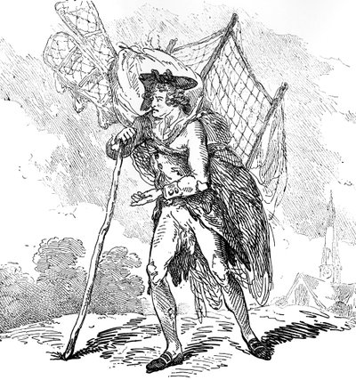Aerostation out at Elbows oder Der wandernde Aeronaut, 1786 von Thomas Rowlandson
