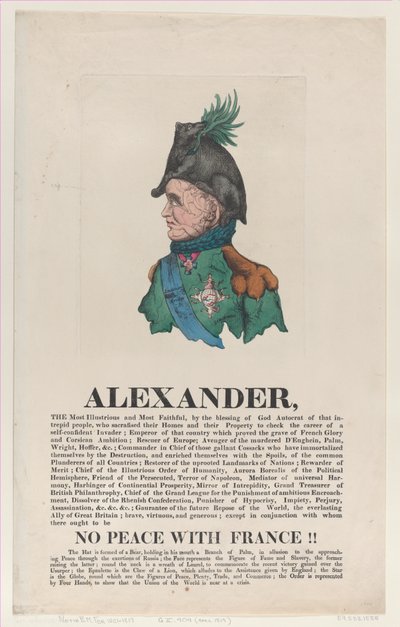 Alexander, April 1814 von Thomas Rowlandson