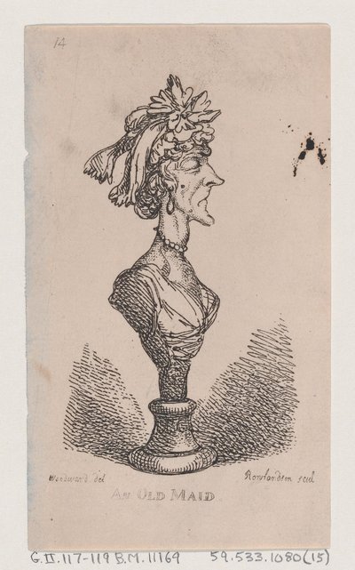 Eine alte Jungfer, 1808 von Thomas Rowlandson