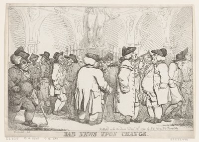 Schlechte Nachrichten auf der Börse von Thomas Rowlandson