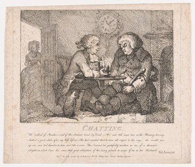 Plaudern malerischer Schönheiten von Boswell, Teil der Erste von Thomas Rowlandson