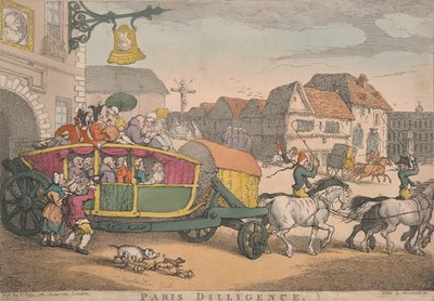 Kutschenfahrt: Paris Diligence von Thomas Rowlandson
