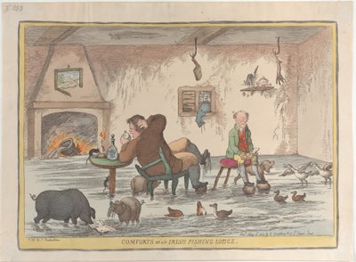 Komfort eines irischen Angelhauses, 12. Mai 1812 von Thomas Rowlandson