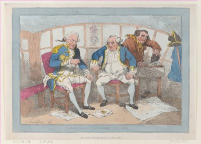 Kommandanten im Seegefecht von Thomas Rowlandson