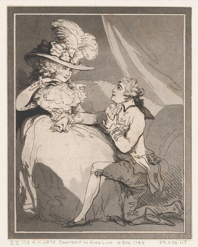 Werbung im hohen Leben, 15. Dezember 1785 von Thomas Rowlandson
