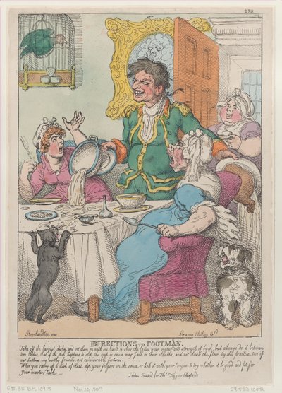 Anweisungen an Diener, 10. November 1807 von Thomas Rowlandson