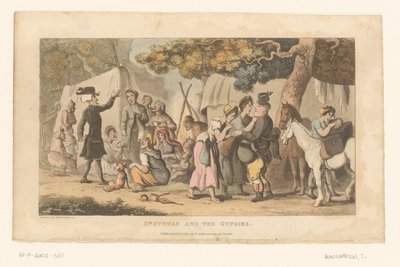 Doktor Syntax in einem Romalager von Thomas Rowlandson