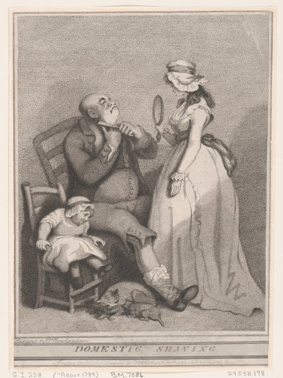 Häusliche Rasur von Thomas Rowlandson