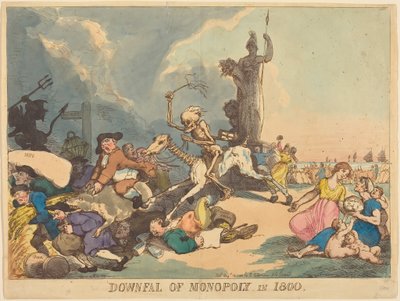Niedergang des Monopols im Jahr 1800 von Thomas Rowlandson
