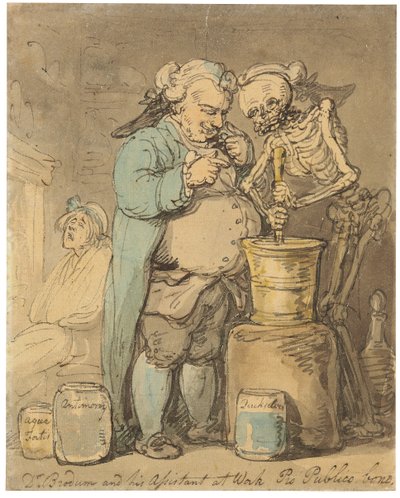 Dr. Brodum und sein Assistent als Work Pro Bono Publico von Thomas Rowlandson