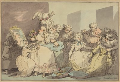 Ankleiden für einen Geburtstag von Thomas Rowlandson
