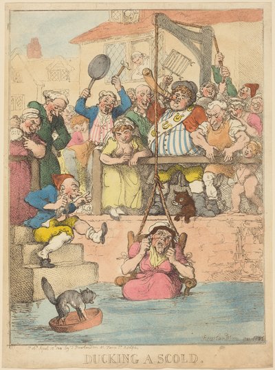 Eine zänkische Frau eintauchen von Thomas Rowlandson