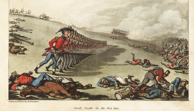 Fähnrich Johnny Newcome nimmt an seiner ersten Aktion teil, dem Angriff auf die französische Armee in der Schlacht von Salamanca von Thomas Rowlandson