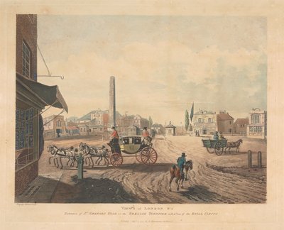 Eingang zur St. Georges Road oder der Obelisk-Mautstelle (Nr. 2) von Thomas Rowlandson