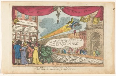 Auslage des Verlegers Thomas Tegg in London von Thomas Rowlandson