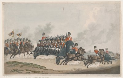 Expedition oder Militärische Fliege von Thomas Rowlandson