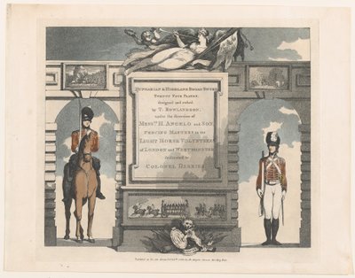 Vorwärts, ungarisches und Hochland-Breitschwert von Thomas Rowlandson
