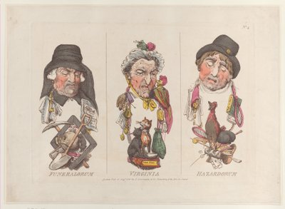 Funeralorum, Virginia, Hazardorum, 15. August 1800 von Thomas Rowlandson