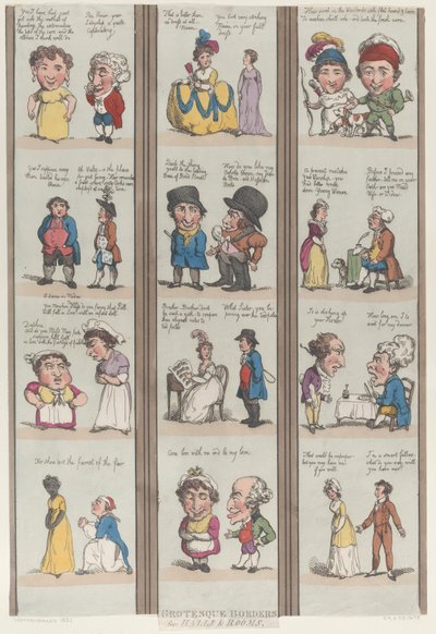 Groteske Ränder für Räume & Hallen, [1800], Nachdruck von Thomas Rowlandson