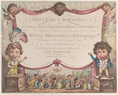 Groteske Bordüren für Bildschirme, Billardzimmer, Ankleidezimmer usw., 1799-1800 von Thomas Rowlandson
