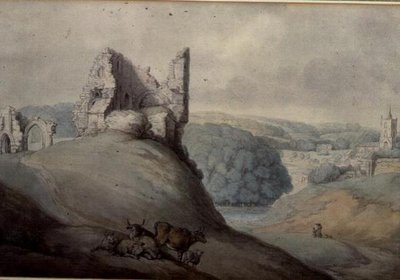 Harborough Castle, Yorkshire von Thomas Rowlandson