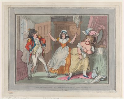 Unterbrechung oder Unannehmlichkeit eines Wohnhauses, [April 1, 1789], neu aufgelegt am 1. April 1824 von Thomas Rowlandson