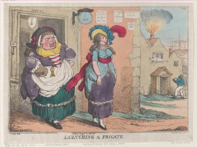 Ein Schiff vom Stapel lassen, [1. Februar 1809], Nachdruck von Thomas Rowlandson