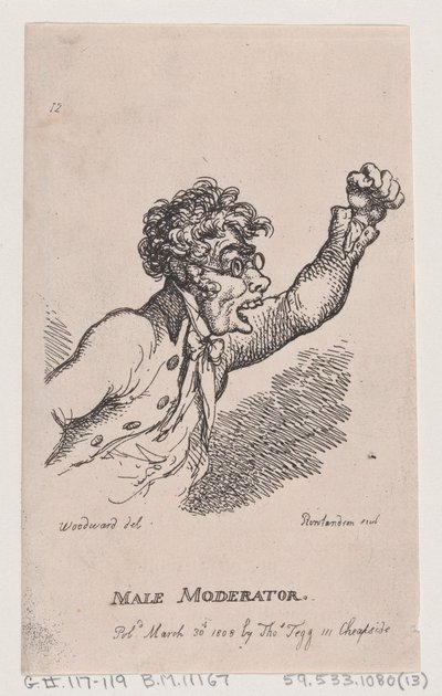 Männlicher Moderator von Thomas Rowlandson