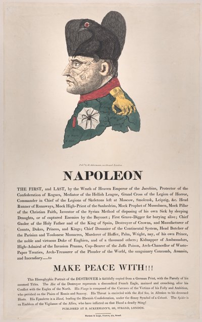 Napoleon, März 1814 von Thomas Rowlandson