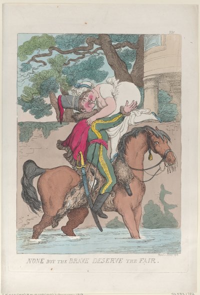 Nur die Tapferen verdienen die Schöne von Thomas Rowlandson
