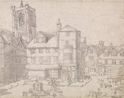 Norwich Marktplatz von Thomas Rowlandson