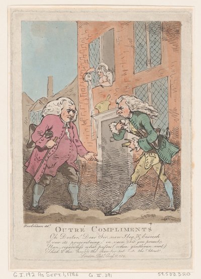 Übertriebene Komplimente von Thomas Rowlandson