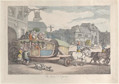 Paris Diligence, ca. 1810 von Thomas Rowlandson