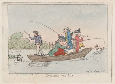 Geduld in einem Punt von Thomas Rowlandson