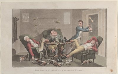 Quae Genus bei einem sportlichen Finale, aus der Geschichte von Johnny Quae Genu..., 1. Dezember 1821 von Thomas Rowlandson