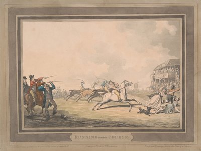 Rennen [Satz von sechs]: 5. Aus der Bahn laufen von Thomas Rowlandson
