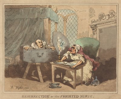 Auferstehung oder Die erschrockene Krankenschwester von Thomas Rowlandson
