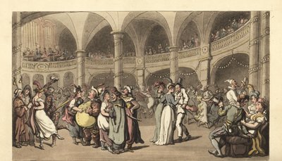 Maskenball in einem großen Theater von Thomas Rowlandson