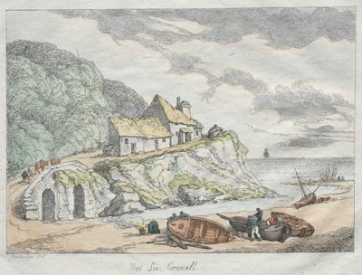 Rowlandsons Skizzen aus der Natur: West Loo, Cornwall, 1822 von Thomas Rowlandson
