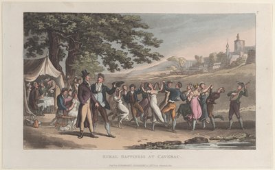 Ländliches Glück in Caverac, aus dem Journal of Sentimental Travels in the Southern Provinces..., 1821 von Thomas Rowlandson