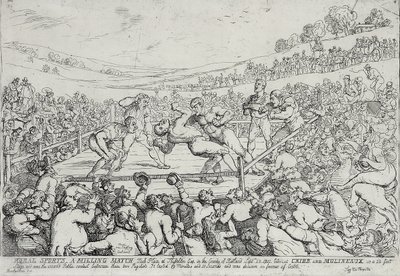 Ländliche Sportarten - Ein Boxkampf, 28. September von Thomas Rowlandson