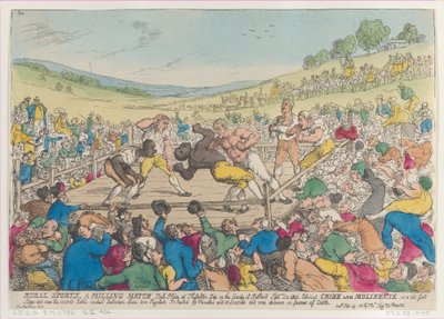Ländliche Sportarten, Ein Boxkampf, 29. September 1811 von Thomas Rowlandson
