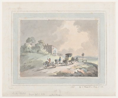 Rustikale Skizze oder Eine Postkutsche reist, 1785-99 von Thomas Rowlandson